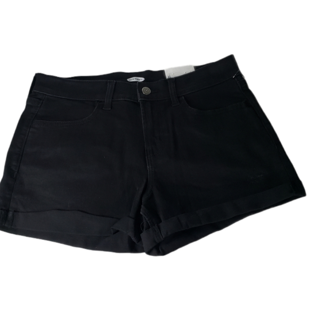 Old Navy Women Black Denim Shorts